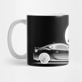 GT86 Body Black on White Mug